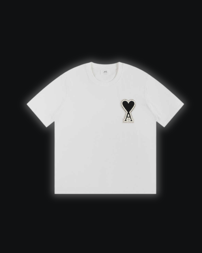 S / Ami de Coeur embroidered White/Black