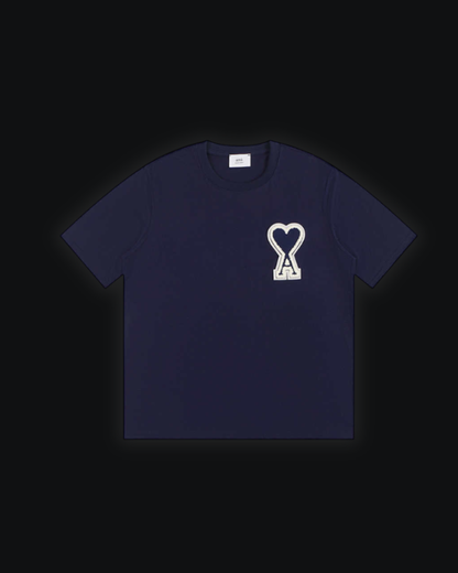 S / Ami de Coeur embroidered Navy/White
