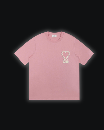 S / Ami de Coeur embroidered Pink/White