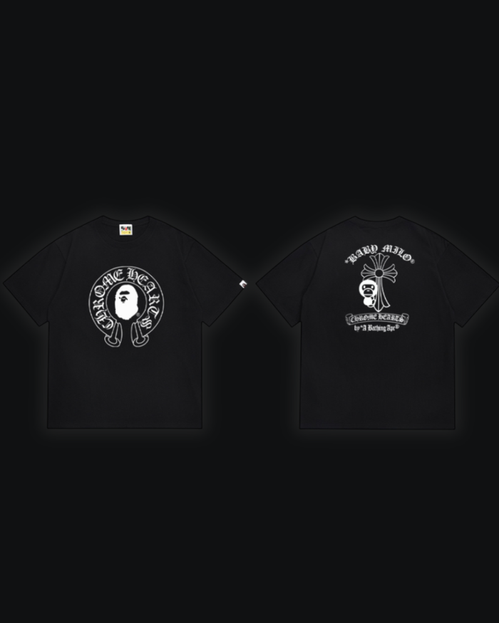 S / Bape X Chrome hearts Cross Black