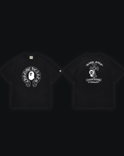 S / Bape X Chrome hearts Cross Black