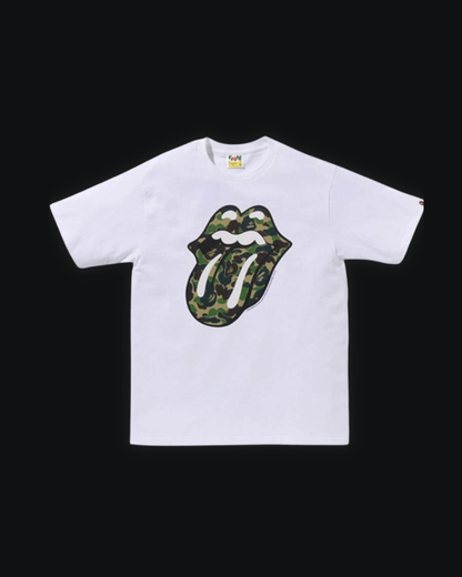 S / Bape X Rolling Stones Tongue White