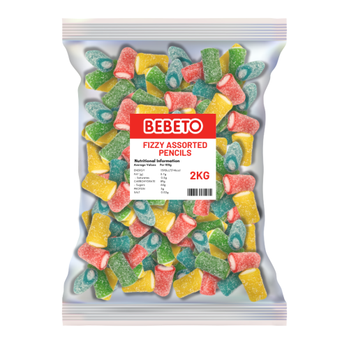 Bebeto Fizzy Assorted Pencil 2Kg 🇬🇧