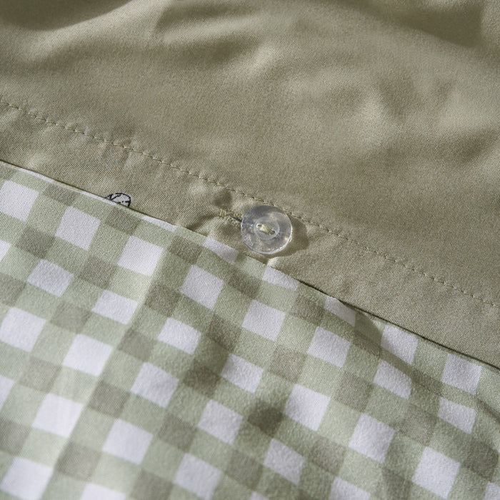 Bee Print Reversible Gingham Duvet Cover Set 🐝🇬🇧