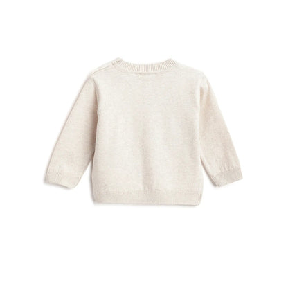 Boys Beige Animal Printed Pullover