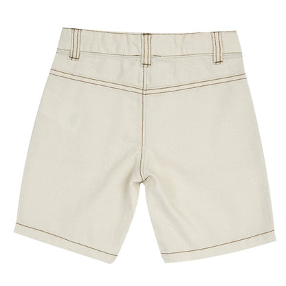 Boys Beige Solid Shorts