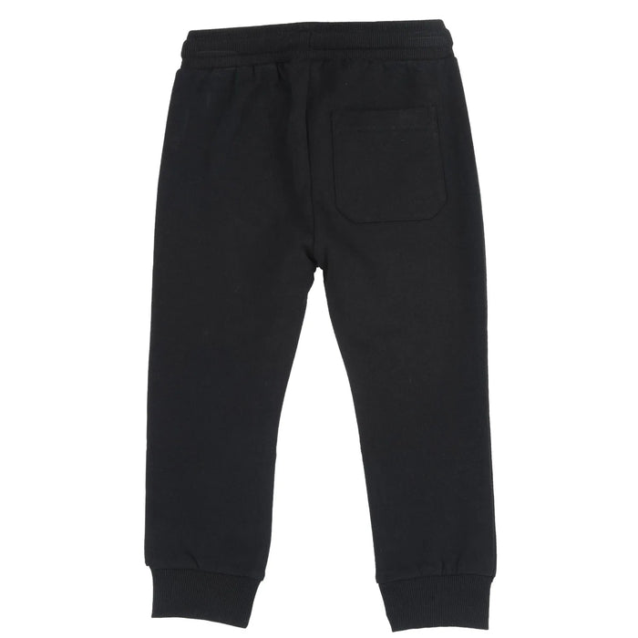 Boys Black Printed Joggers