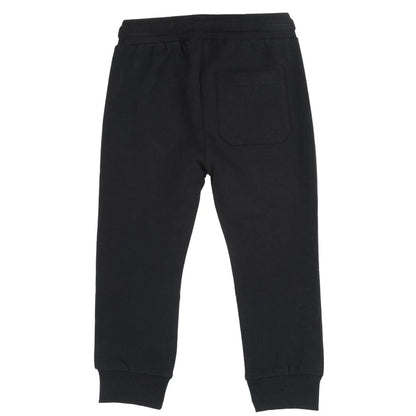 Boys Black Printed Joggers