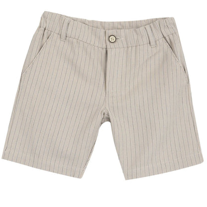 Boys Blue and Beige Printed T-Shirt with Shorts