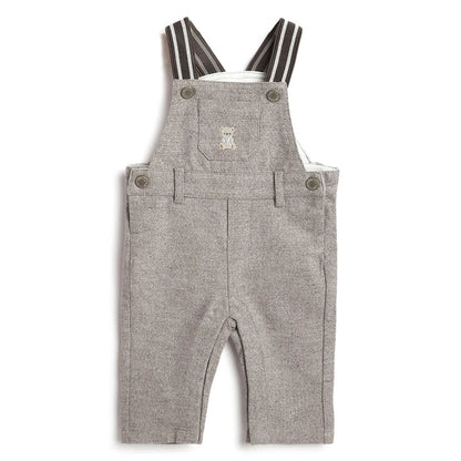 Boys Brown Cotton Dungaree