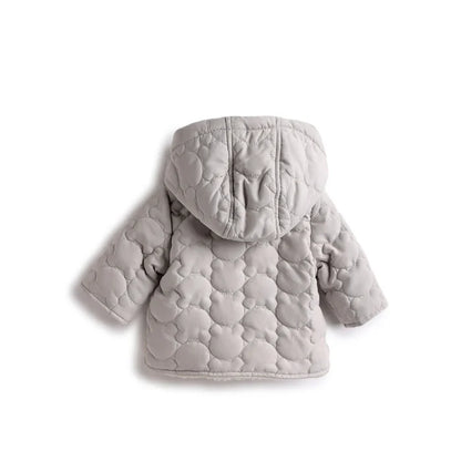 Boys Brown Self Design Hooded Jacket