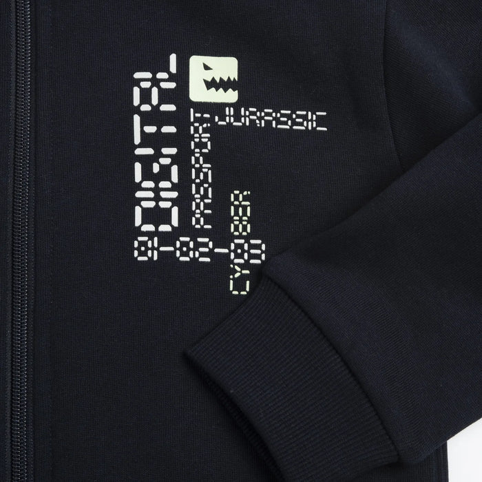 Boys Dark Blue Printed Sweatshirt