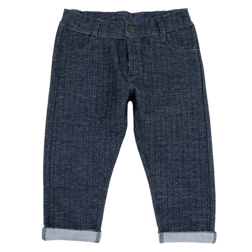 Boys Dark Blue Solid Jeans