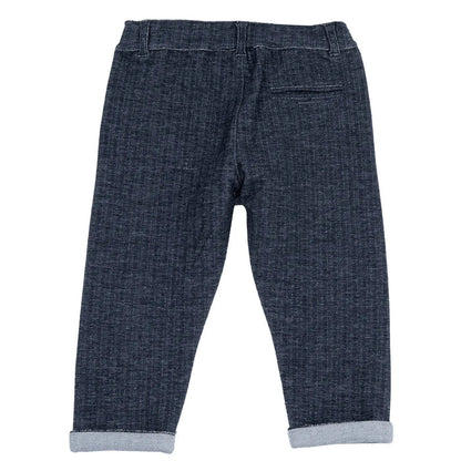 Boys Dark Blue Solid Jeans