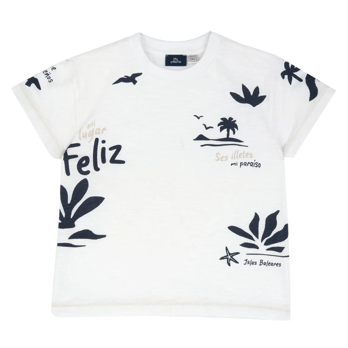 Boys Floral Printed T-shirt