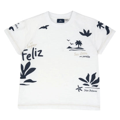 Boys Floral Printed T-shirt
