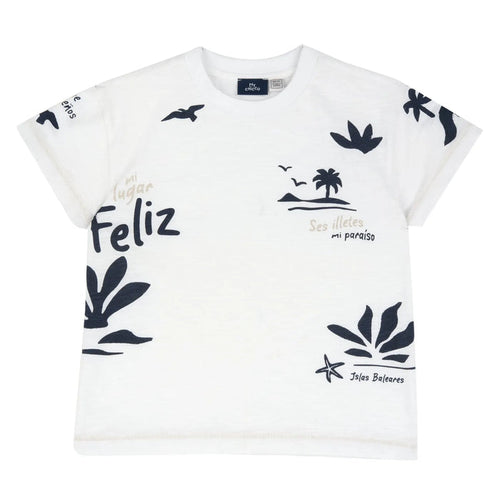 Boys Floral Printed T-shirt