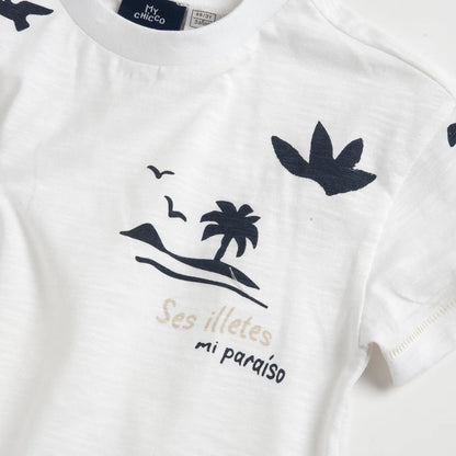 Boys Floral Printed T-shirt