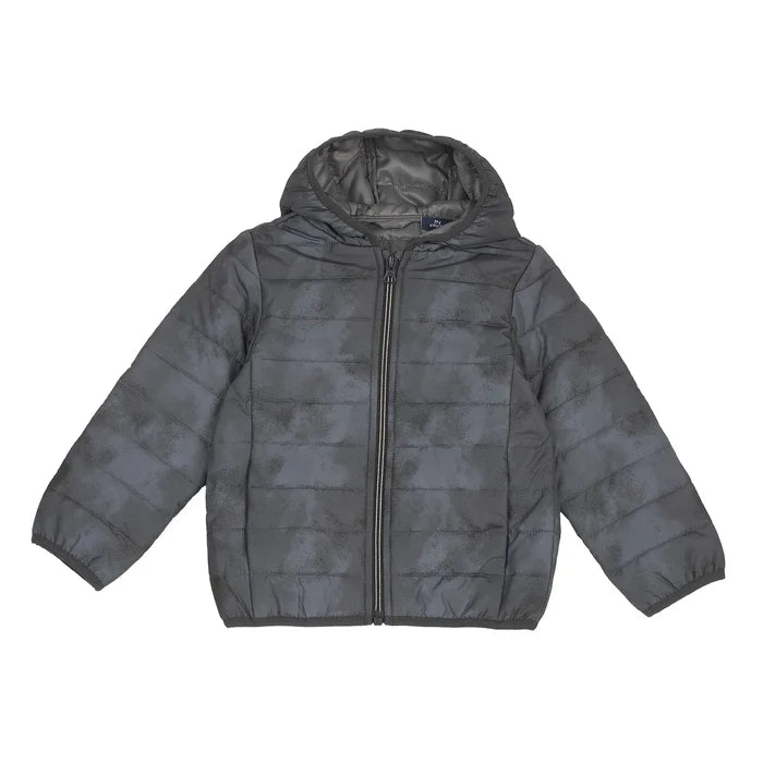 Boys Grey Printed Jacket