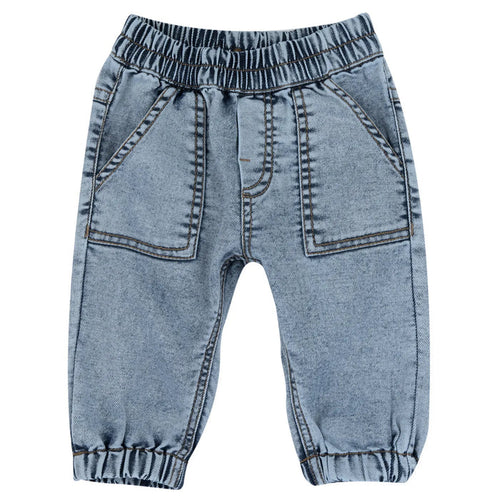 Boys Light Blue Solid Jeans