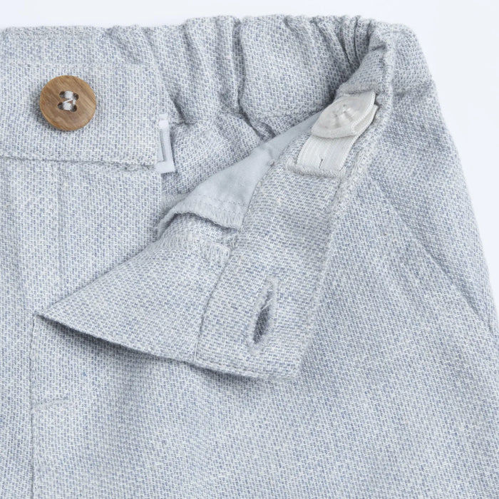 Boys Light Blue Solid Shorts
