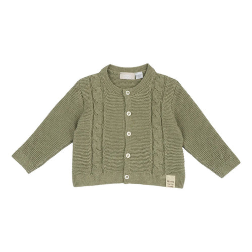 Boys Light Green Self Design Cardigan
