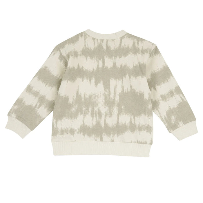 Boys Light Natural Printed Fleece Sweatshirt