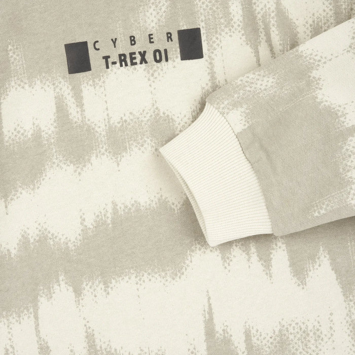 Boys Light Natural Printed Fleece Sweatshirt