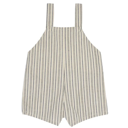 Boys Light Natural Striped Short Dungaree