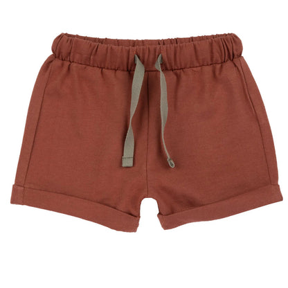 Boys Light Red Printed T-Shirt with Shorts