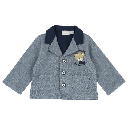 Boys Medium Blue Knitted Coat