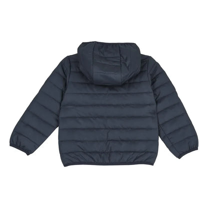 Boys Medium Blue Solid Polyester Jacket