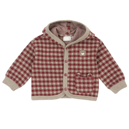Boys Medium Red Checked Sweatshirt