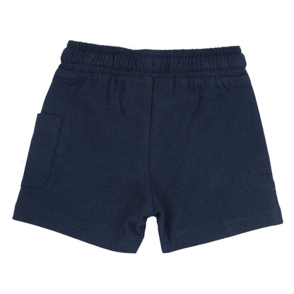 Boys Navy Blue Solid Elasticated Shorts