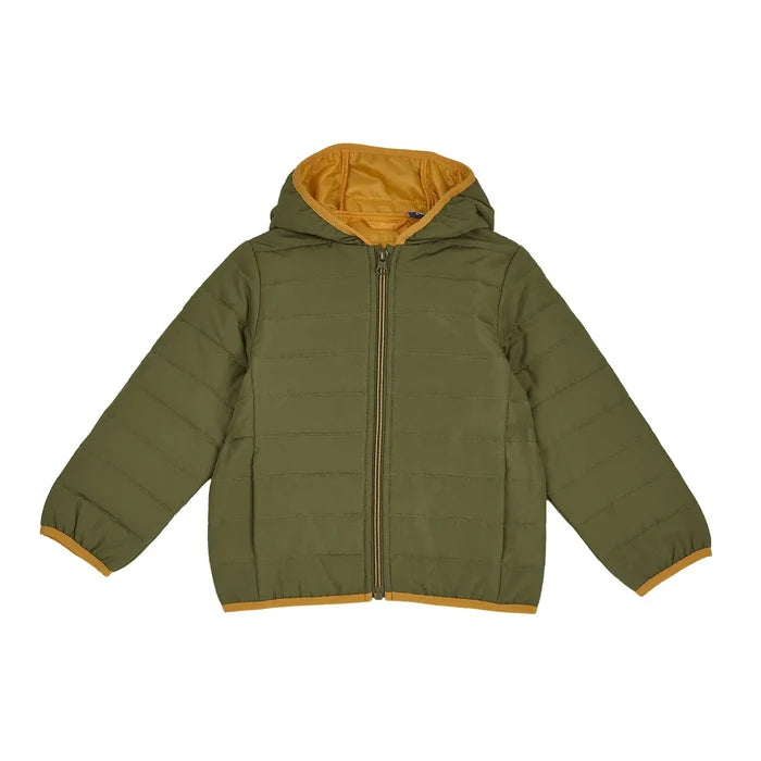 Boys Solid Polyester Padded Jacket