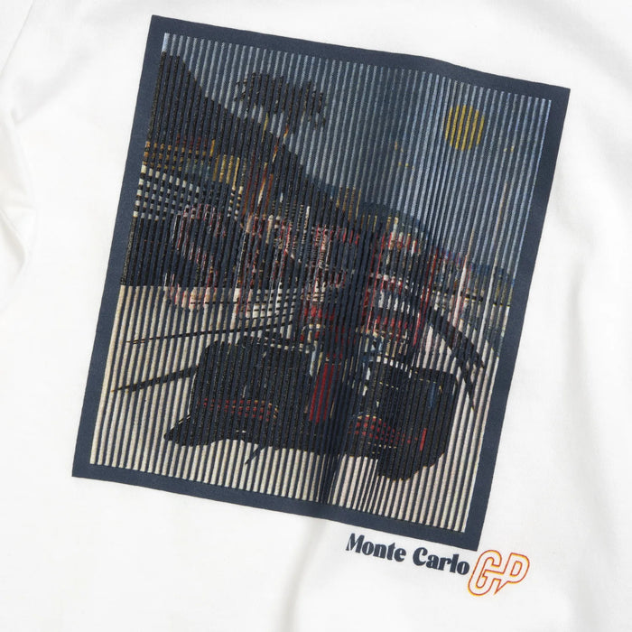 Boys White and Black Graphic Printed T-shirt