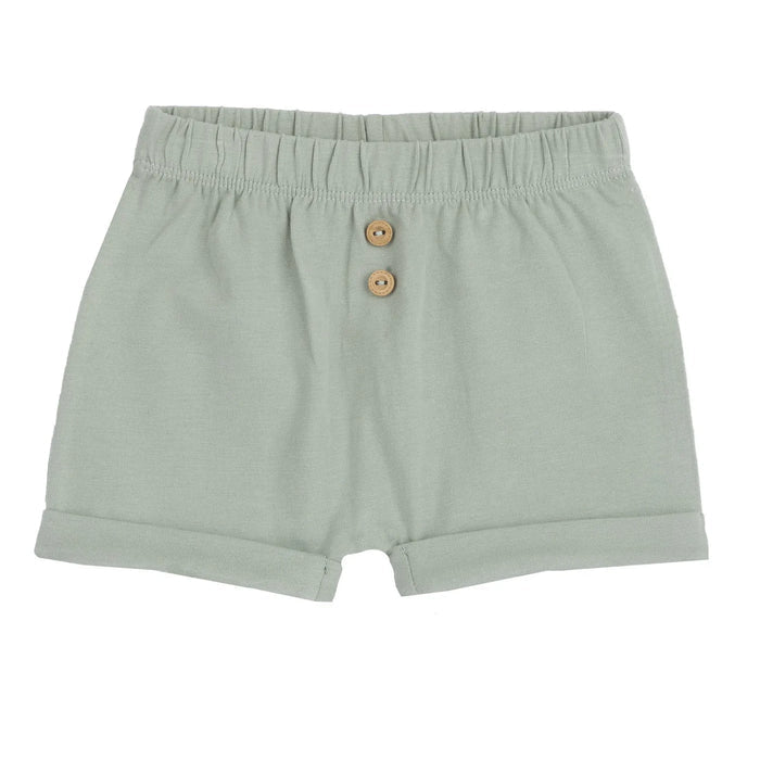 Boys White and Green Striped T-Shirt with Shorts