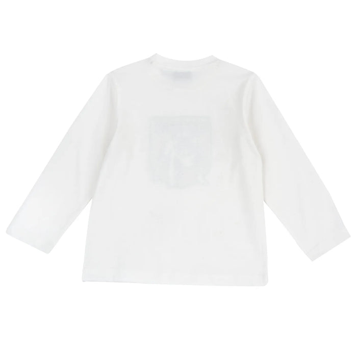 Boys White & Black Graphic Printed Long Sleeve T-shirt
