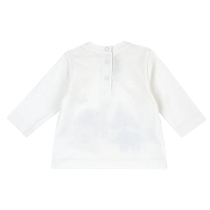 Boys White & Blue Animal Printed Long Sleeve T-shirt