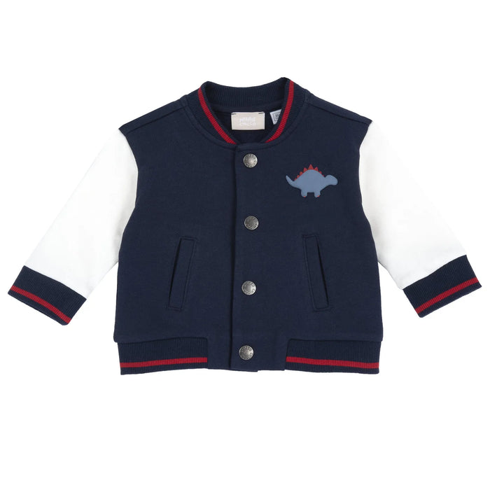 Boys White & Blue Colorblocked Sweatshirt