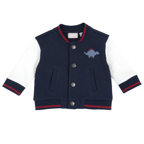 Boys White & Blue Colorblocked Sweatshirt