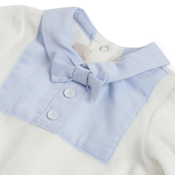 Boys White & Blue Sweatshirt With Leggings