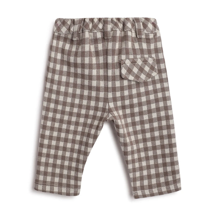 Boys White & Brown Cotton T-shirt With Trousers