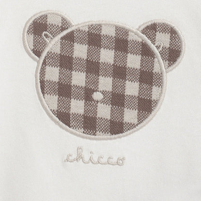 Boys White & Brown Cotton T-shirt With Trousers