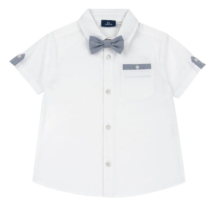 Boys White Embellished Shirt