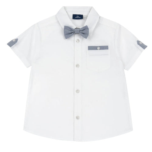 Boys White Embellished Shirt