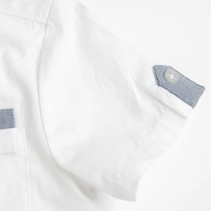 Boys White Embellished Shirt