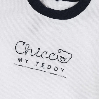Boys White Embroidered Knitted T-shirt