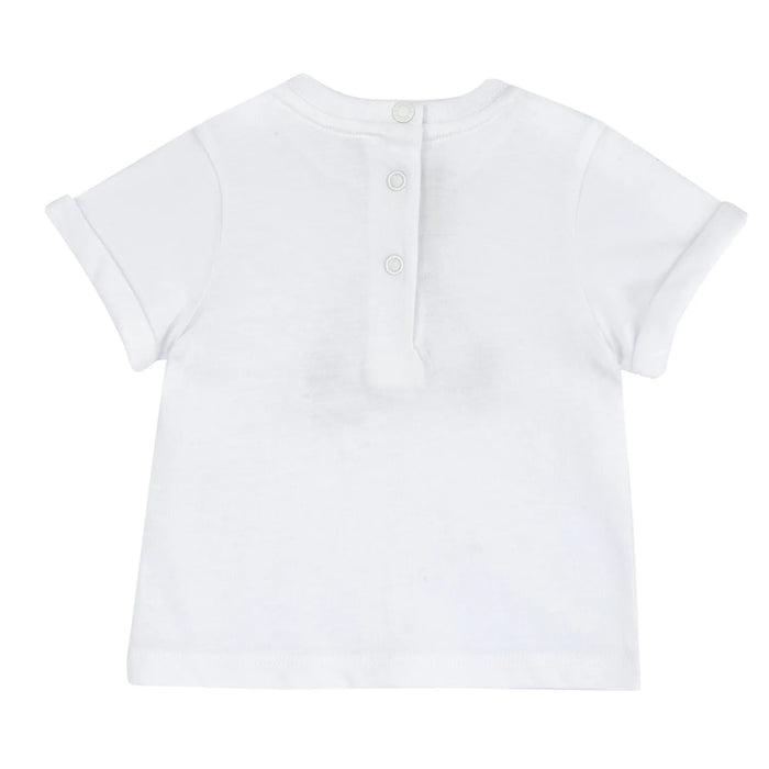 Boys White Embroidered T-shirt