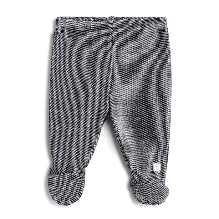 Boys White & Grey Embroidered Smock With Leggings